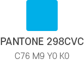 PANTONE 298CVC C76 M9 Y0 K0