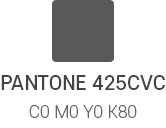 PANTONE 425CVC C0 M0 Y0 K80
