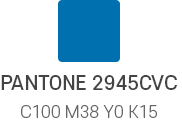 PANTONE 2945CVC C100 M38 Y0 K15