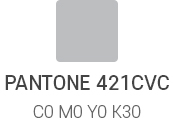 PANTONE 421CVC C0 M0 Y0 K30